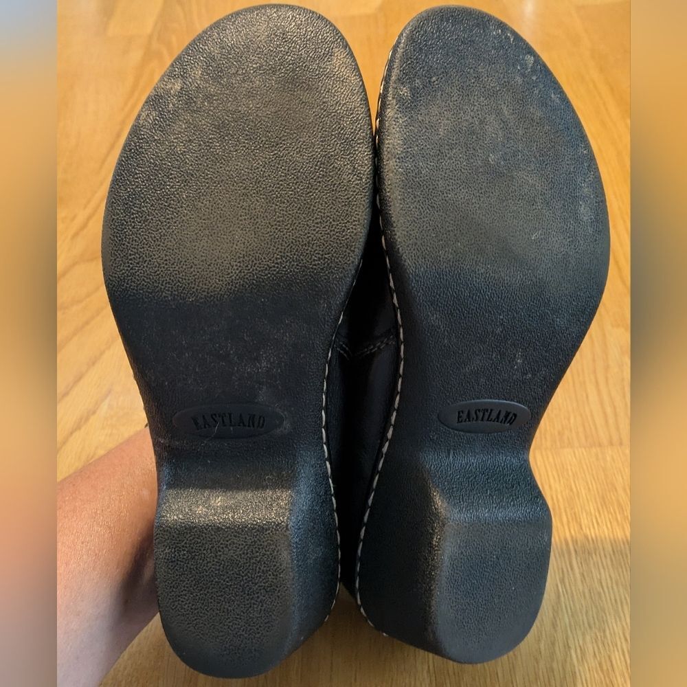 Eastland Amore Black Leather Clog Slip on Shoes Womens Size 7.5M Work Casual - Picture 6 of 8